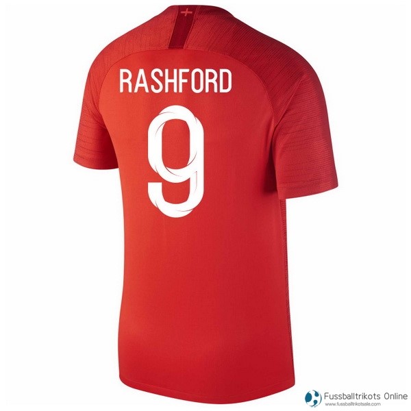 England Trikot Auswarts Rashford 2018 Rote Fussballtrikots Günstig